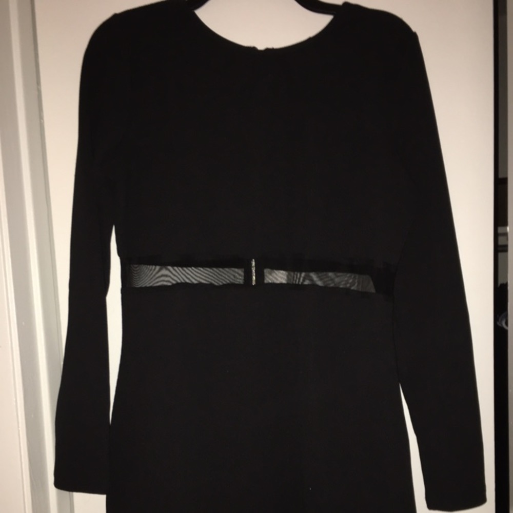 Plus Body-Con Mesh Zippered Dress